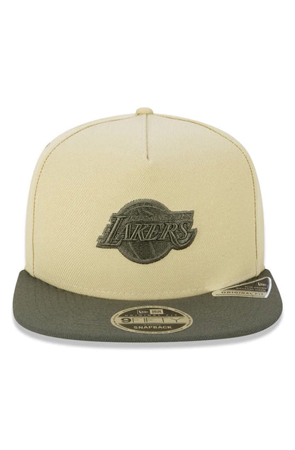 Boné New Era 9Fifty Original Fit Aframe Nba Los Angeles Lakers Surton  Bege