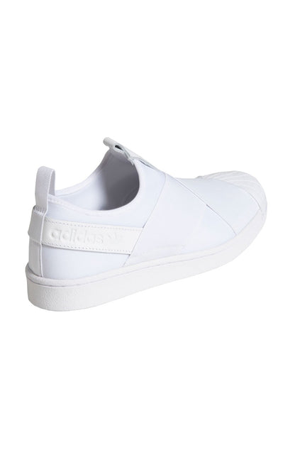 Tênis Adidas Superstar Slip-On Feminino Branco/Branco