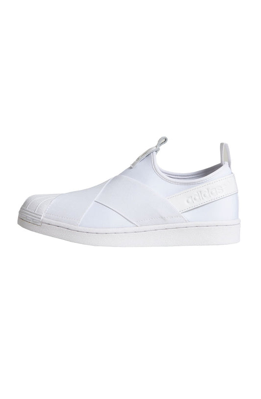 Tênis Adidas Superstar Slip-On Feminino Branco/Branco