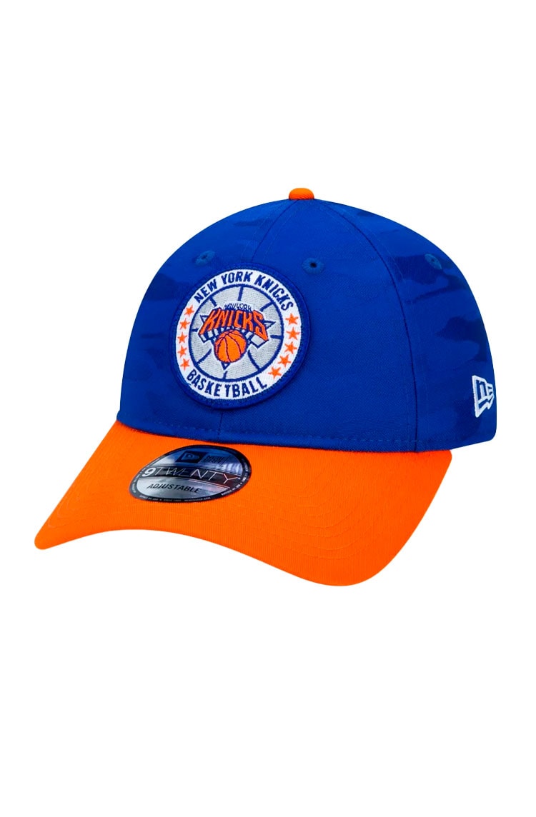 Bone New Era 9Twenty Aba Curva Ajustável New York Knicks Nba Azul/Laranja