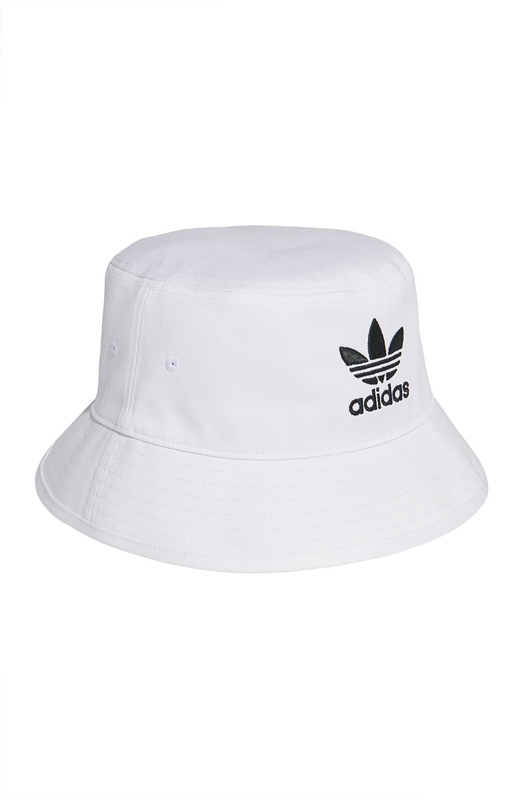 Chapeu Bucket Hat Adidas Trefoil Branco/Preto