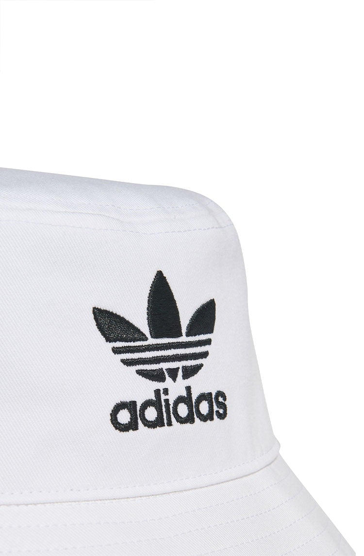Chapeu Bucket Hat Adidas Trefoil Branco/Preto