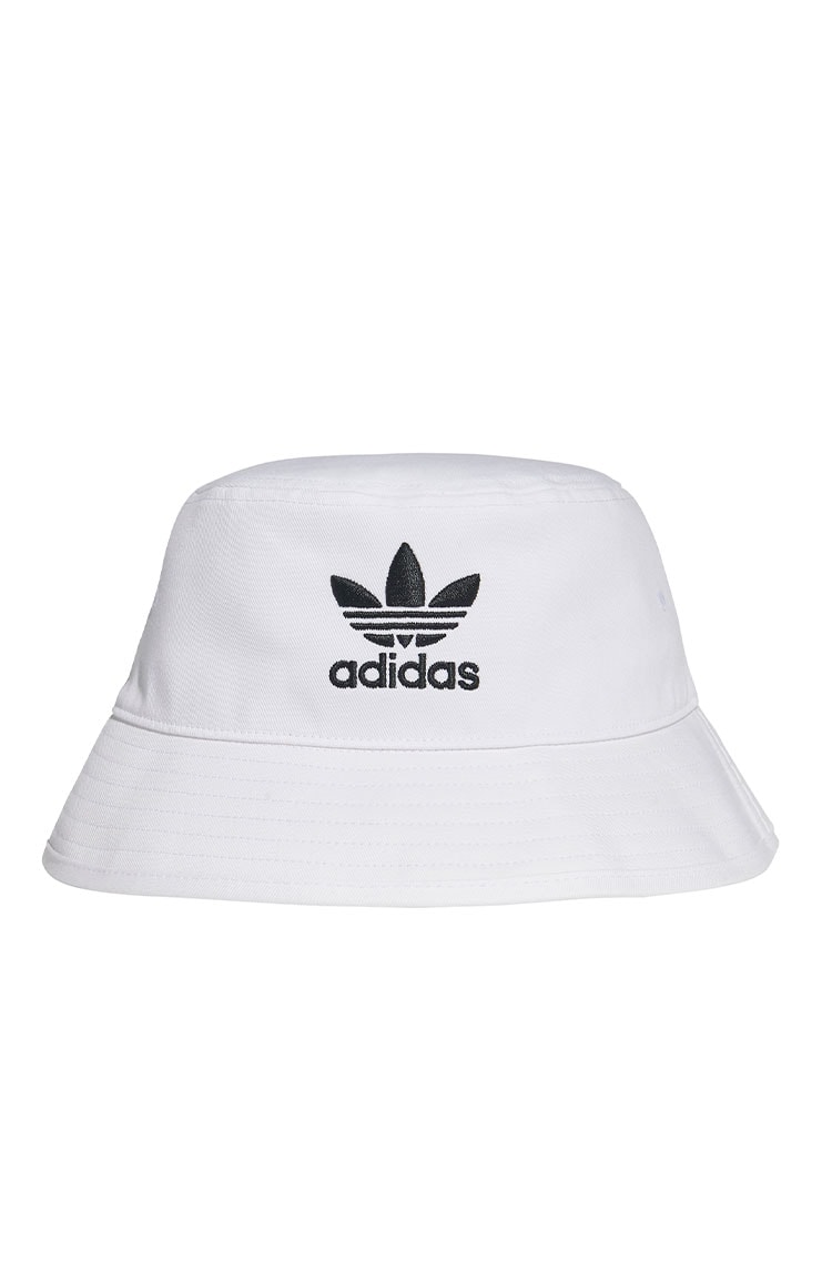 Chapeu Bucket Hat Adidas Trefoil Branco/Preto