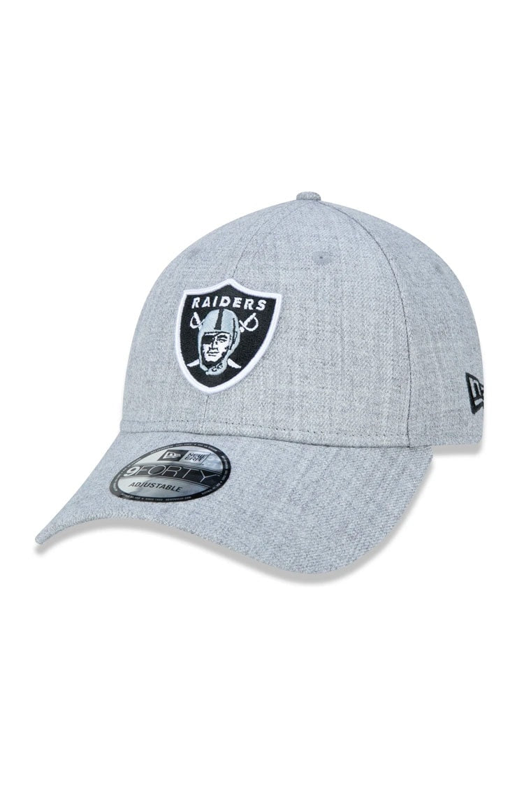 Bone New Era 9forty Nfl Las Vegas Raiders College Logo Cinza/Preto