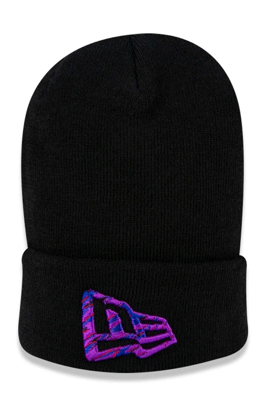 Touca Gorro New Era Flag Preta/Lilas
