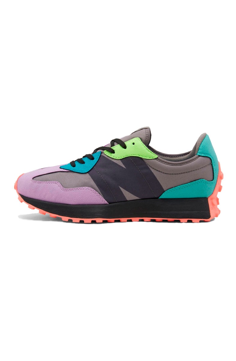 Tênis New Balance 327 MS327EZ Cinza/Verde/Rosa