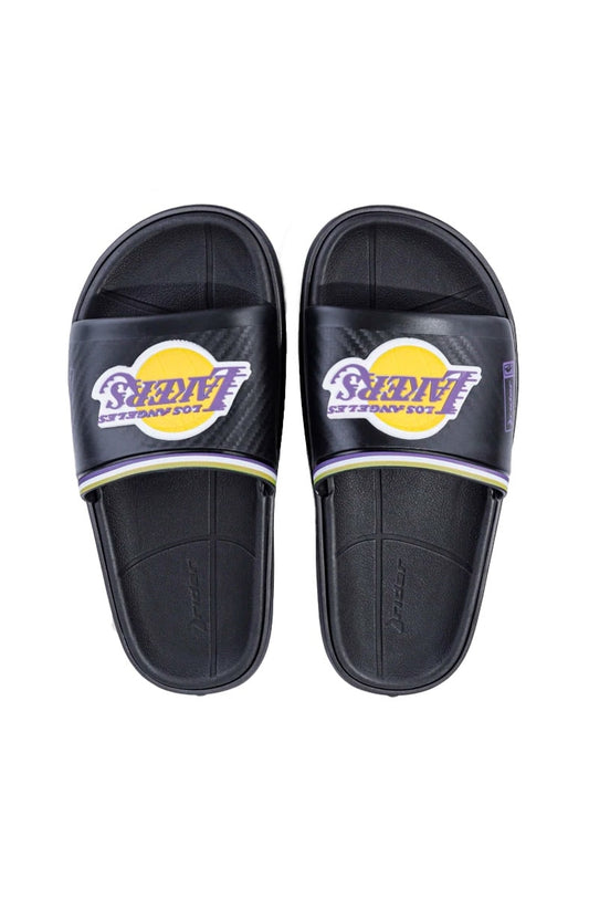 Chinelo Slide Rider Block NBA Los Angeles Lakers Preto/Amarelo