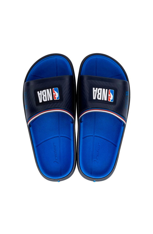 Chinelo Slide Rider Block NBA  Azul/Branco