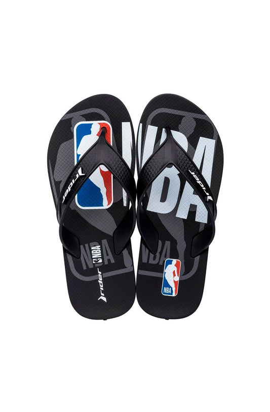 Chinelo Rider Street Bold NBA Preto/Branco