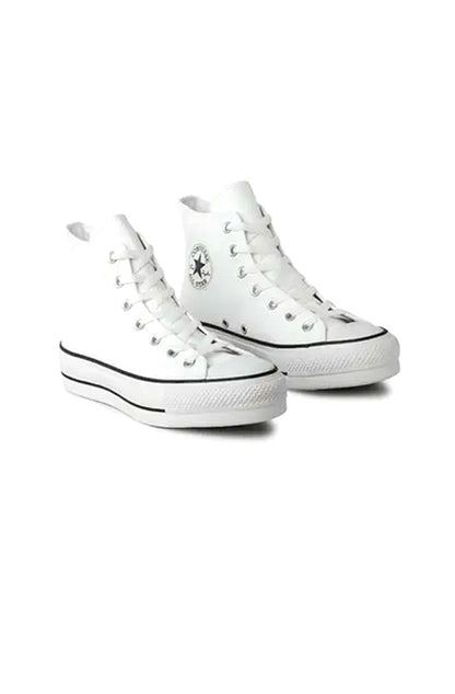 Tênis CONVERSE Chuck Taylor ALL STAR Lift HI Plataforma Branco/Preto/Branco