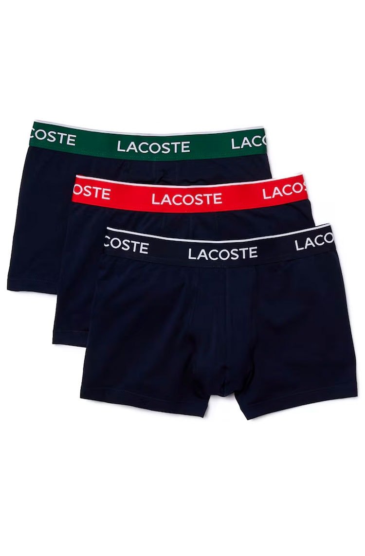 3 - Pack Cuecas Boxer Lacoste Vermelho/Verde/Azul 5H190623 - HY0 - NewSkull