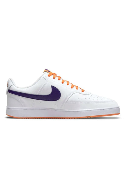 Tênis Nike Court Vision Low NBA Masculino Branco/Laranja