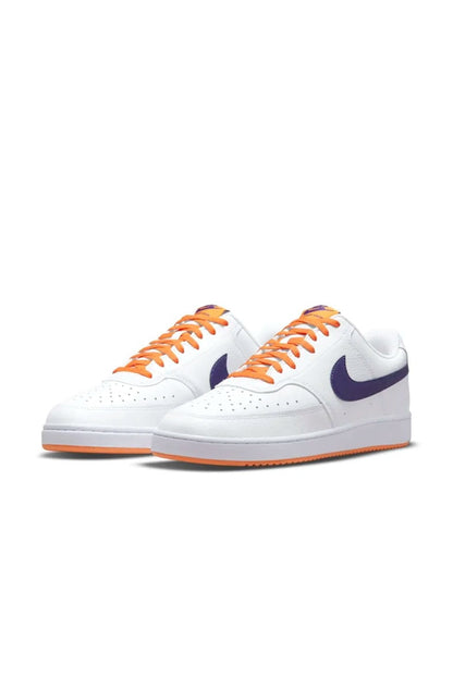Tênis Nike Court Vision Low NBA Masculino Branco/Laranja
