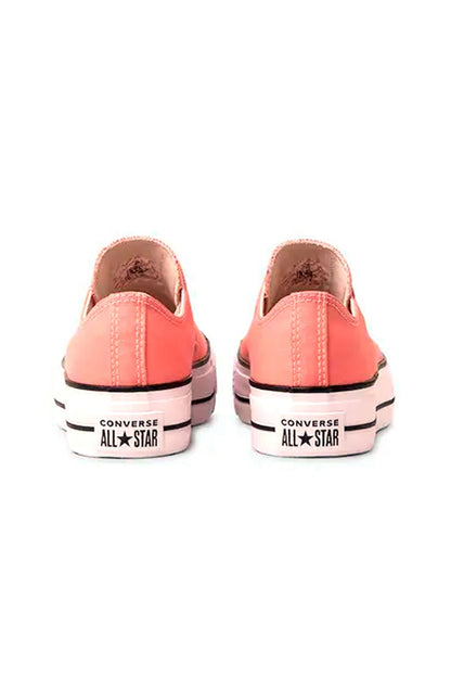 Tênis Converse Chuck Taylor All Star Lift  Plataforma Low Seasonal Laranja/Branco