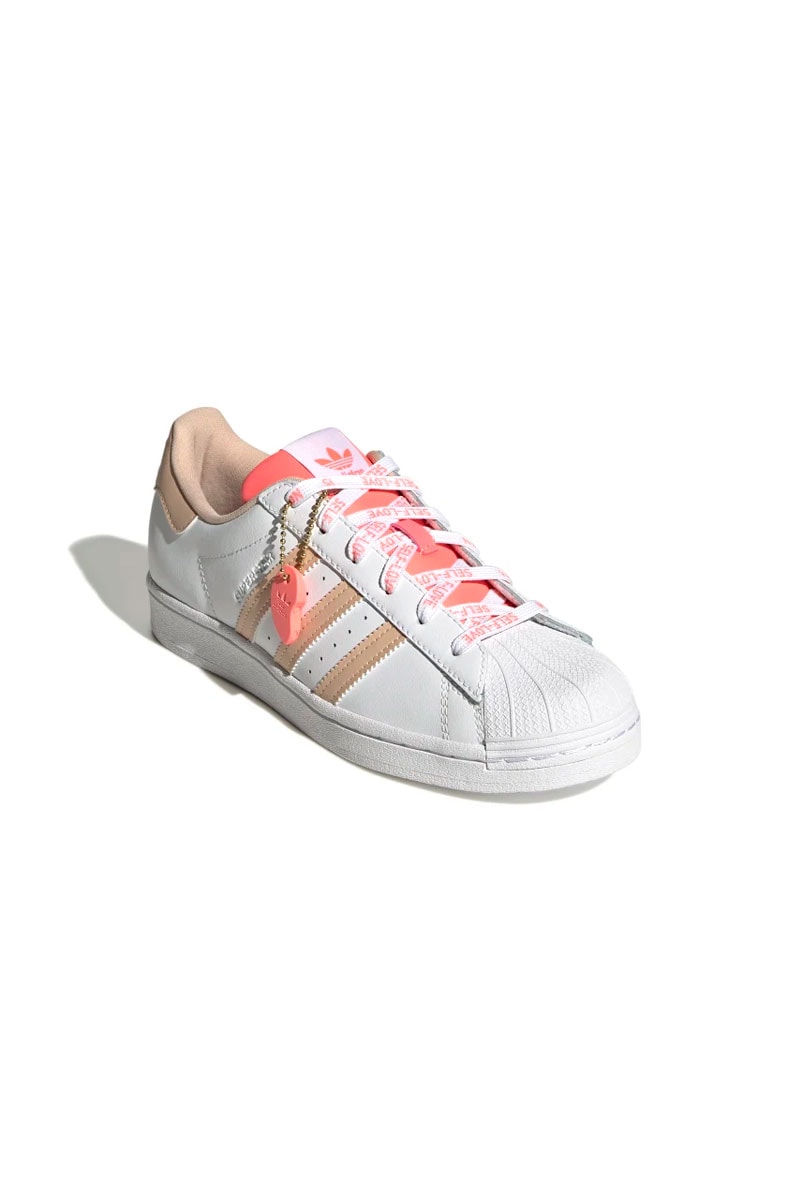 Tênis Adidas Superstar Branco/Rosa