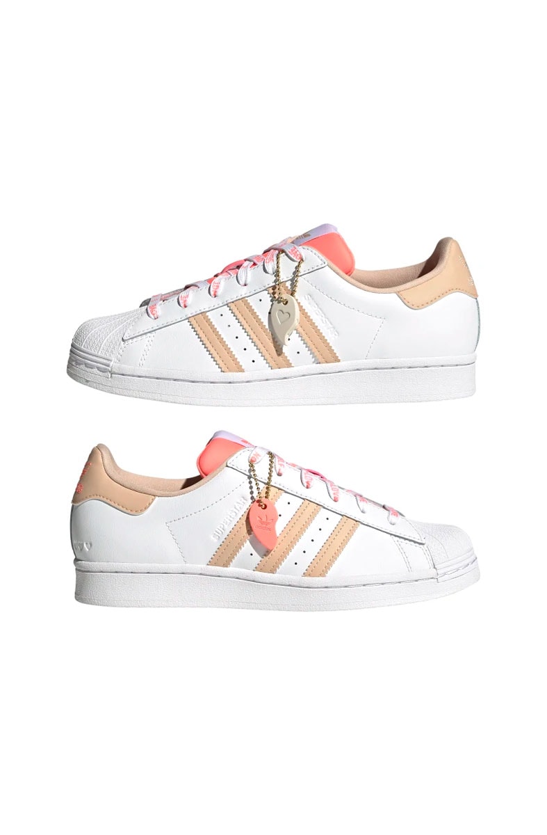 Tênis Adidas Superstar Branco/Rosa