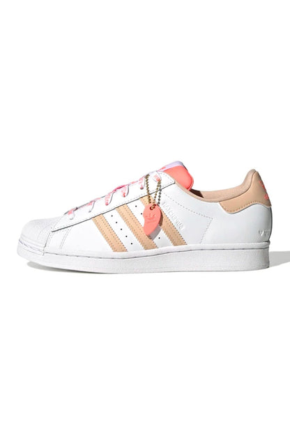 Tênis Adidas Superstar Branco/Rosa