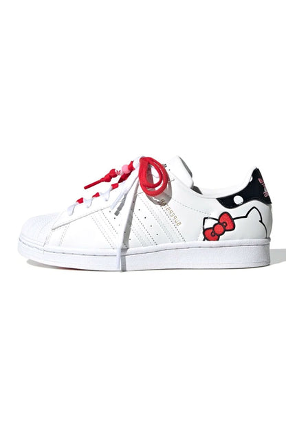 Tênis Adidas Superstar Hello Kitty Branco/Preto/Vermelho