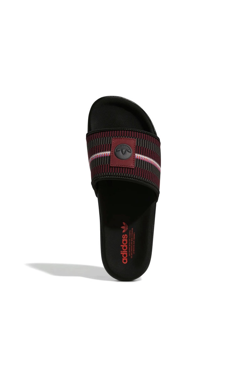 Chinelo Adidas Adilette Patchwork Preto/Bordo