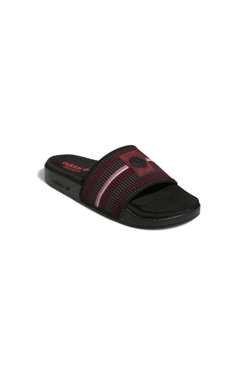 Chinelo Adidas Adilette Patchwork Preto/Bordo