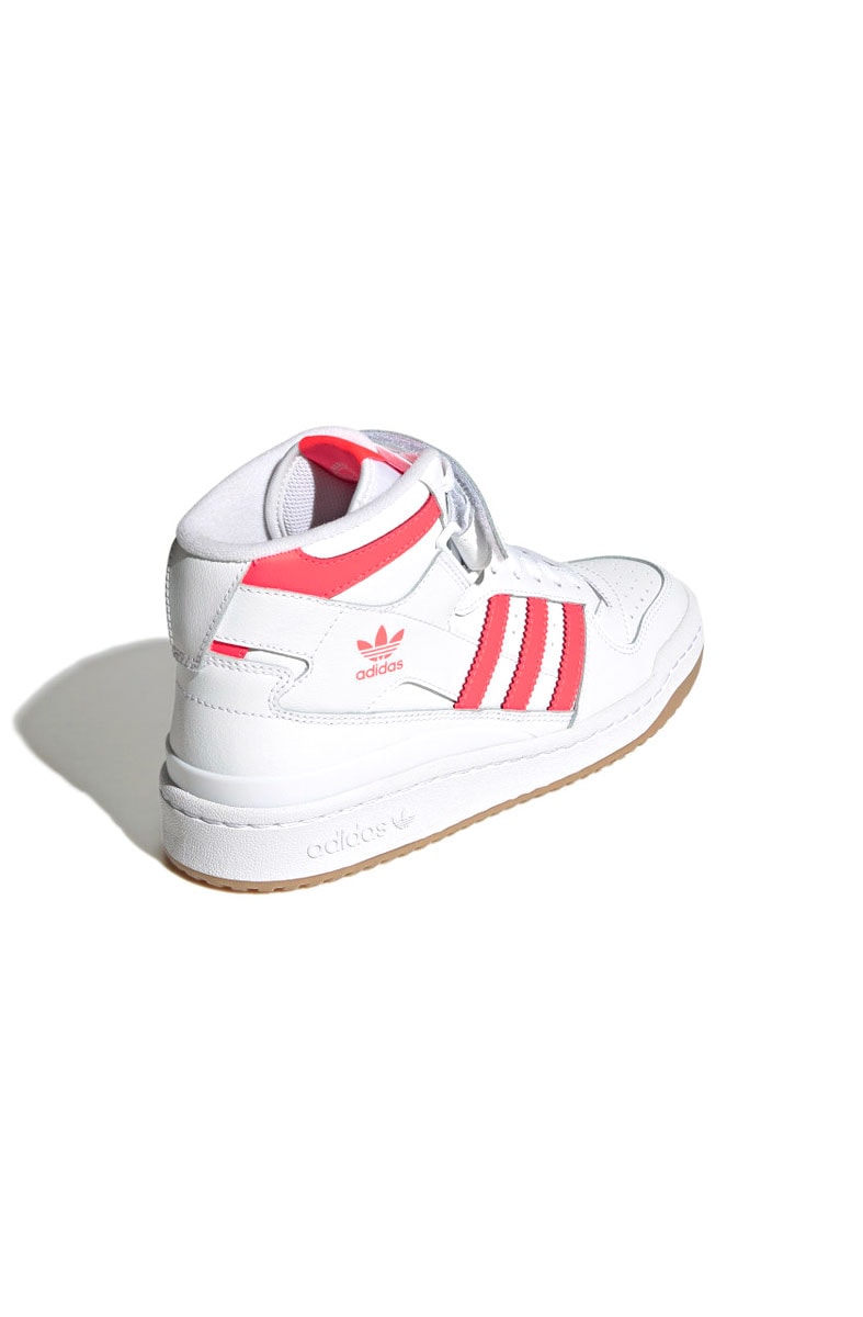 Tênis Adidas Forum Mid Feminino  Branco/Rosa