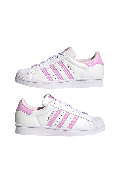 Tênis Adidas Superstar Her Vegan Branco/Rosa