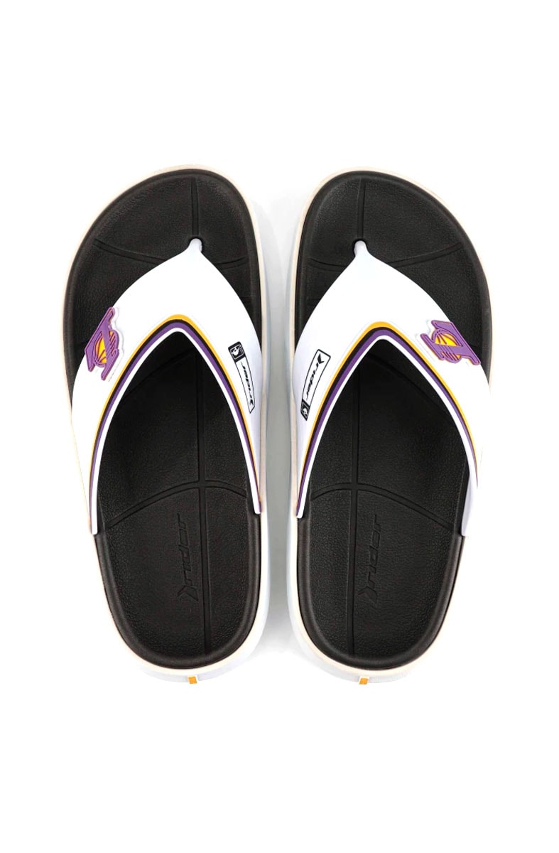 Chinelo Rider Dedo Block Lakers Branco/Preto/Amarelo