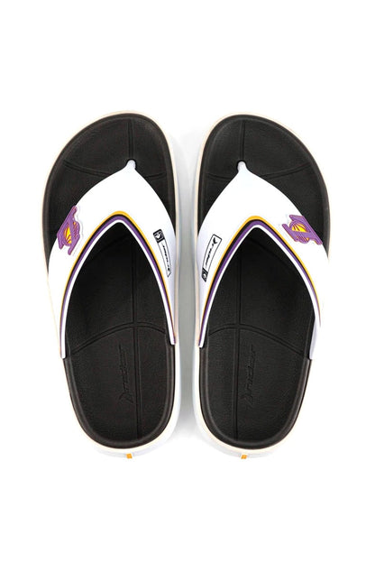 Chinelo Rider Dedo Block Lakers Branco/Preto/Amarelo