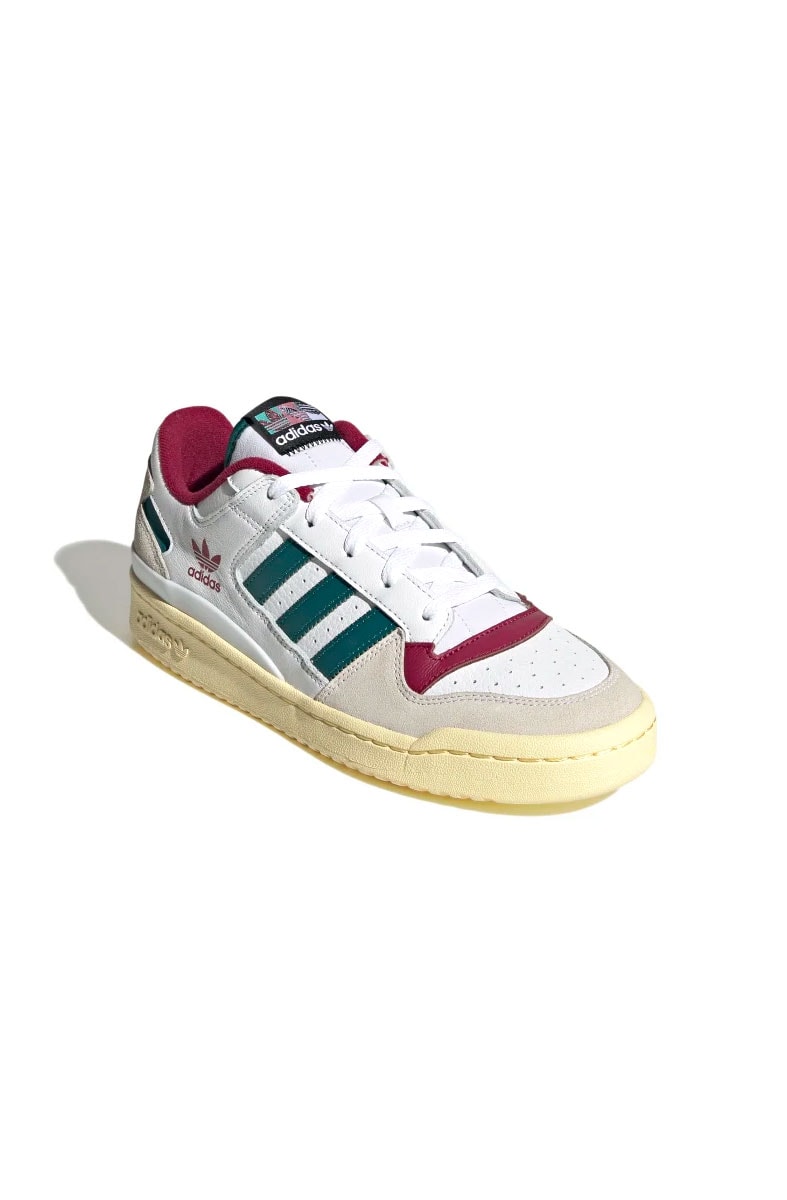 Tênis Adidas Forum Low CL Branco/Bordo/Verde