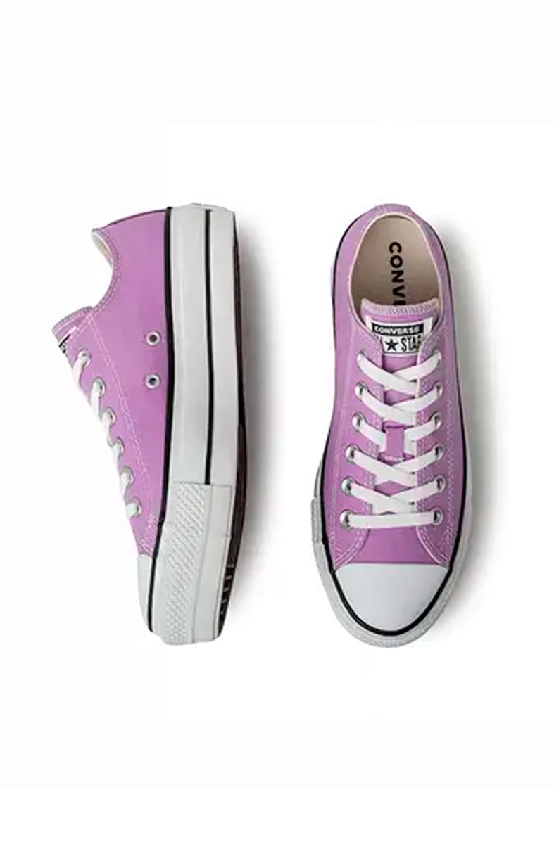 Tênis Converse Chuck Taylor All Star Lift Low Plataforma Seasonal Colors Roxo