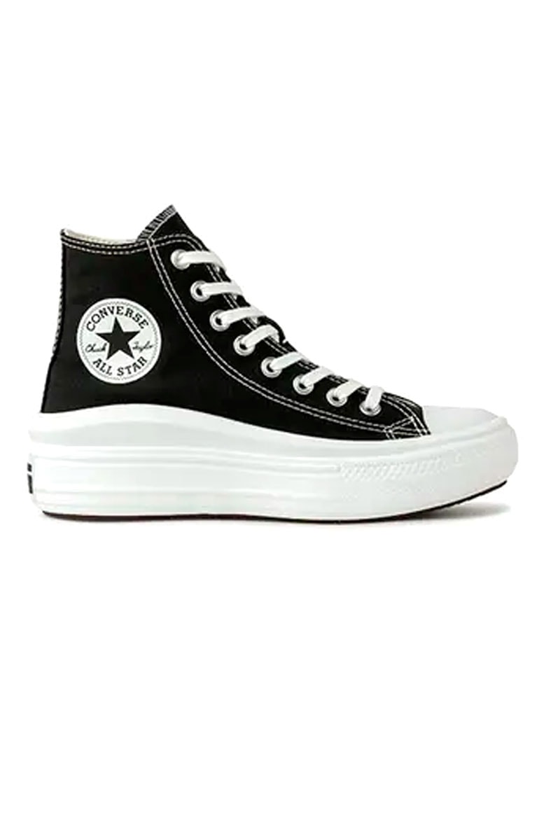 Tênis Converse Chuck Taylor All-Star Plataforma Hi Move Preto/Branco