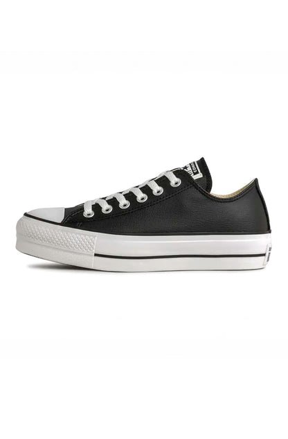 Tênis Converse Chuck Taylor All Star Lift Plataforma Couro Preto/Branco