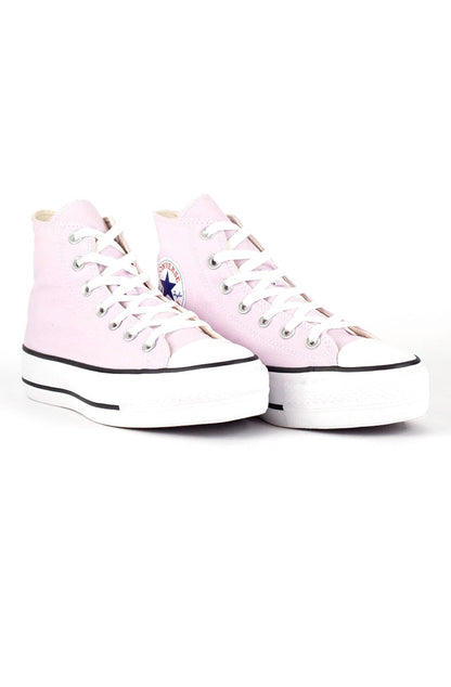 Tênis Converse Chuck Taylor All Star Lift Hi Plataforma Seasonal Rosa/Branco