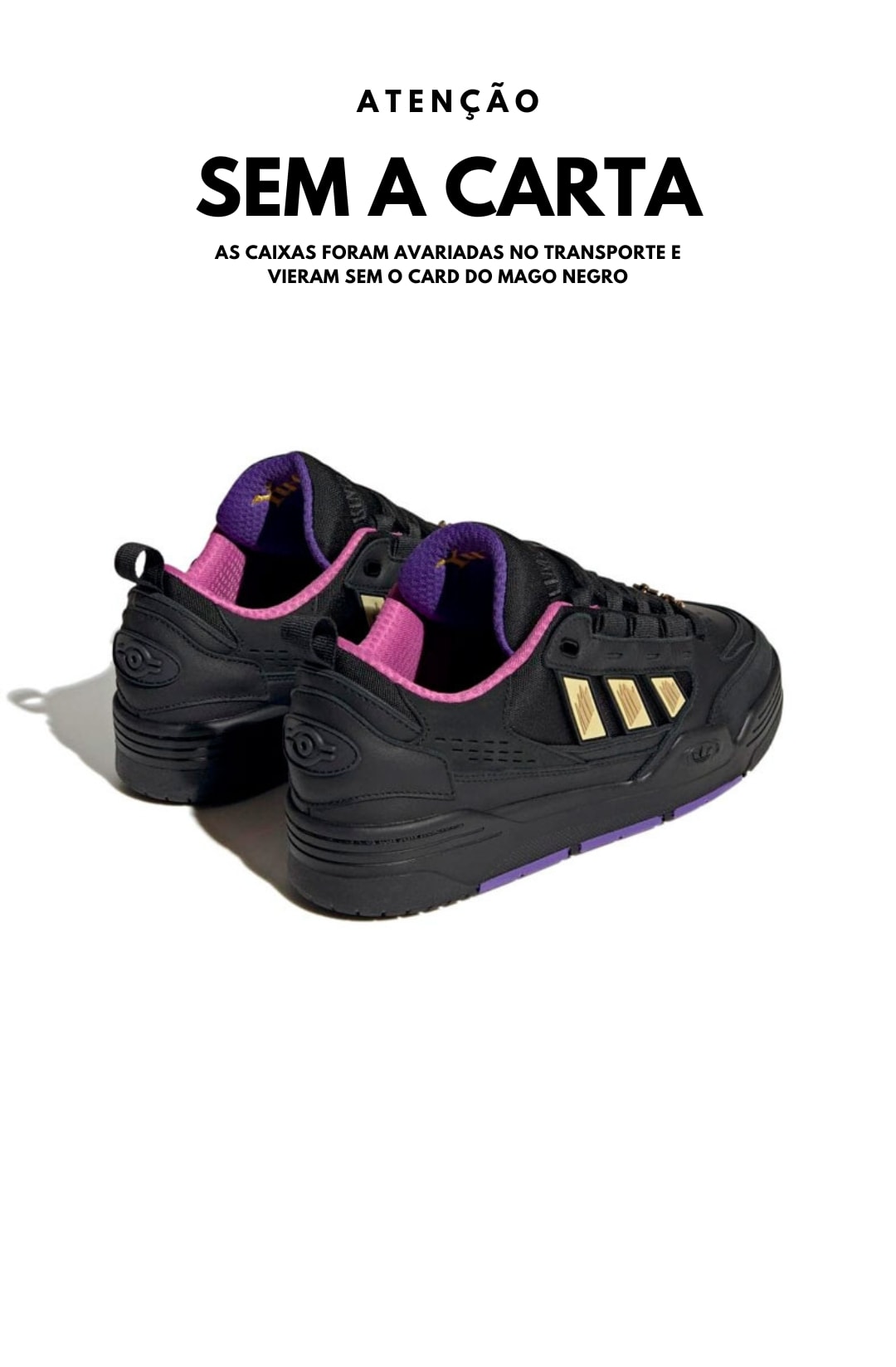 **SEM CARD** Tênis Adidas ADI2000 YU-GI-OH Preto/Roxo