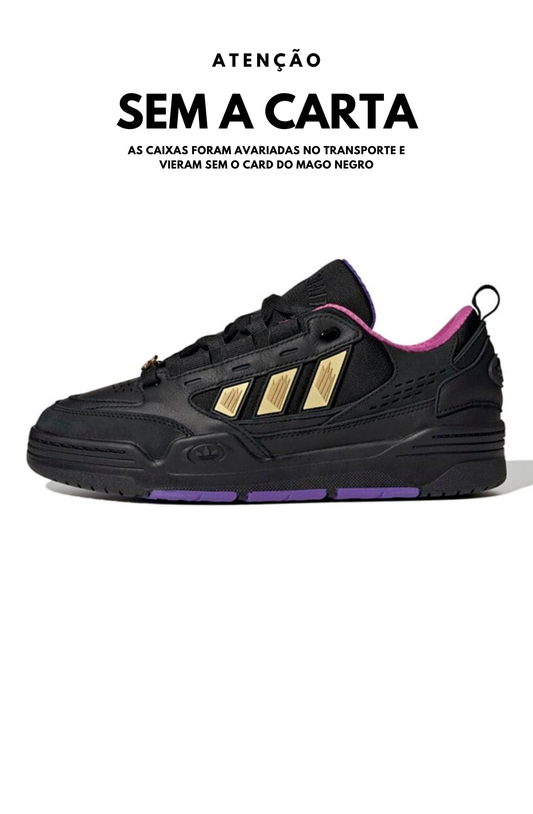 **SEM CARD** Tênis Adidas ADI2000 YU-GI-OH Preto/Roxo