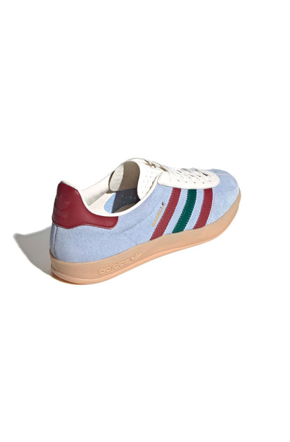 Tênis Adidas Gazelle Indoor Azul Claro/Bordô/Verde