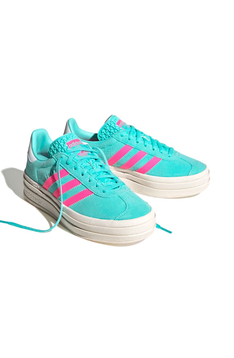 Tênis Adidas Gazelle Bold Feminino Turquesa/Rosa ID7026