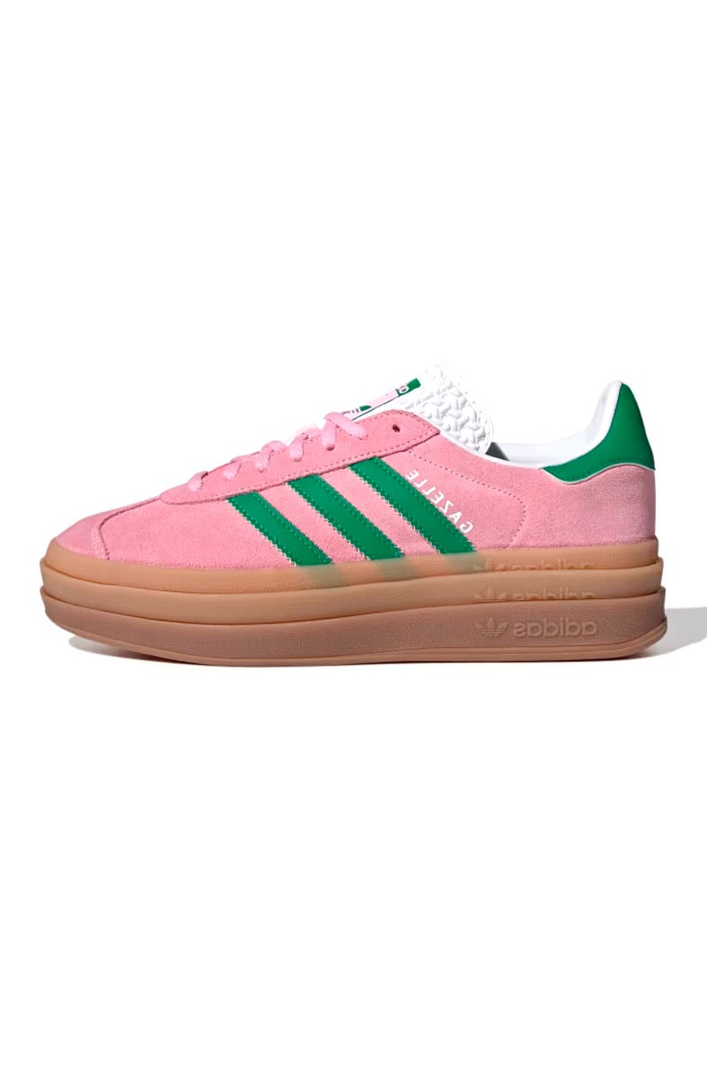 Tênis Adidas Gazelle Bold Feminino Rosa/Verde IE0420