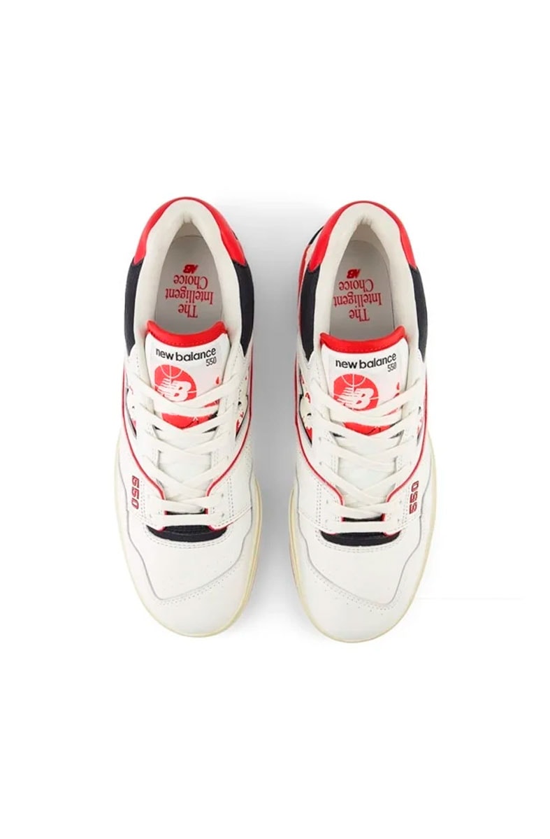 Tênis New Balance 550 BB550VGA Vintage Red Branco/Vermelho BB550VGA