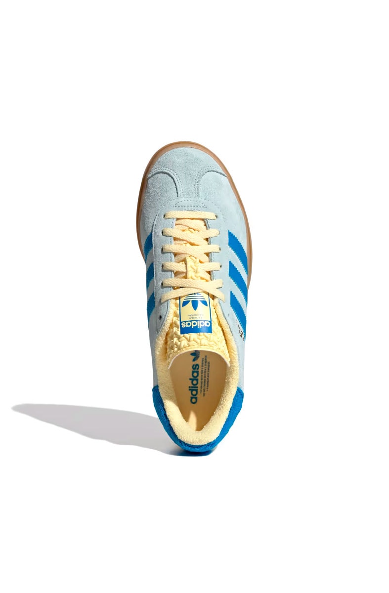 Tênis Adidas Gazelle Bold Feminino Azul/Amarelo/Marrom IE0430