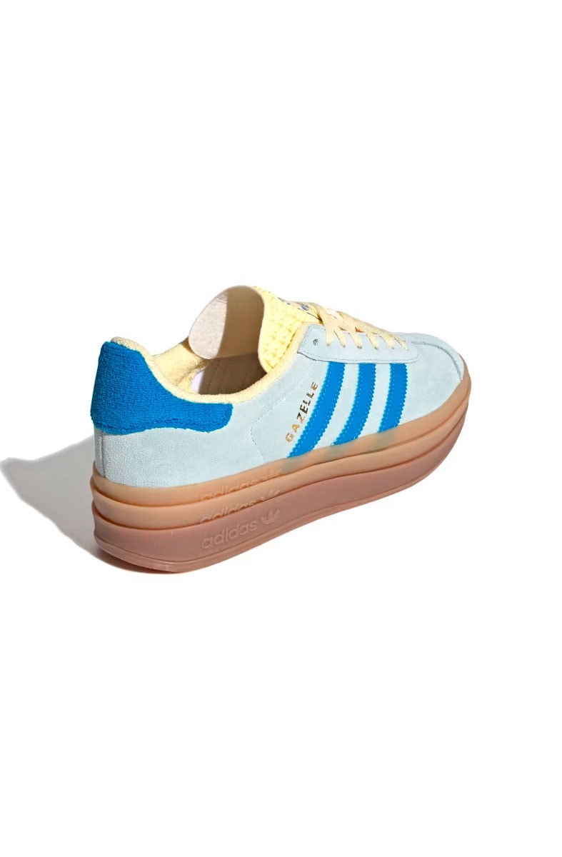 Tênis Adidas Gazelle Bold Feminino Azul/Amarelo/Marrom IE0430