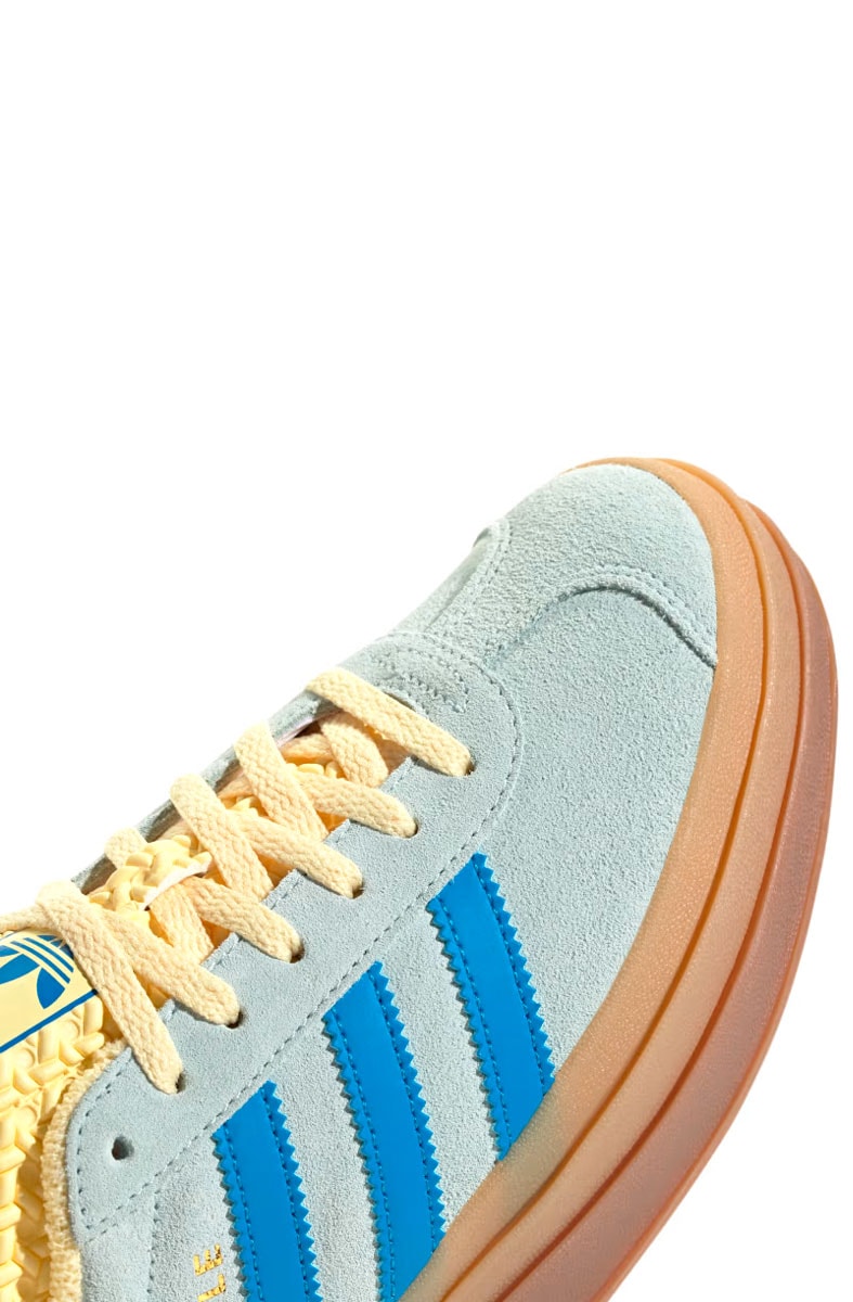 Tênis Adidas Gazelle Bold Feminino Azul/Amarelo/Marrom IE0430