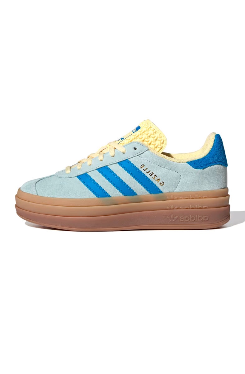 Tênis Adidas Gazelle Bold Feminino Azul/Amarelo/Marrom IE0430