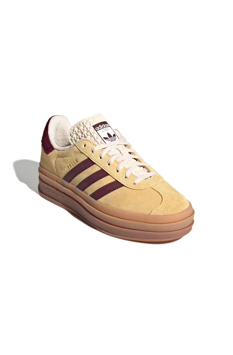 Tênis Adidas Gazelle Bold Feminino Amarelo/Marrom IF5937