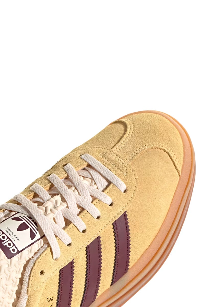 Tênis Adidas Gazelle Bold Feminino Amarelo/Marrom IF5937