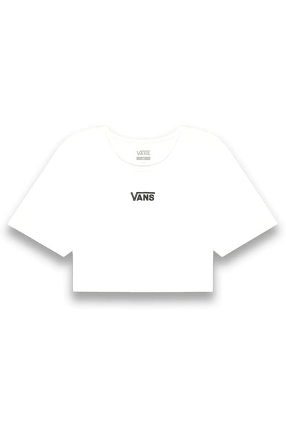 Camiseta Vans Cropped Feminina Flying V Crew Branco