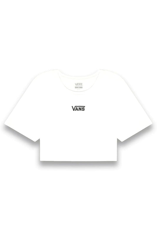 Camiseta Vans Cropped Feminina Flying V Crew Branco