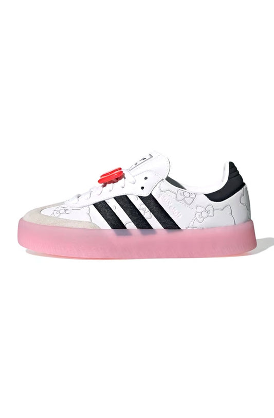 Tênis Adidas Sambae Hello Kitty Branco/Preto/Rosa IG4450