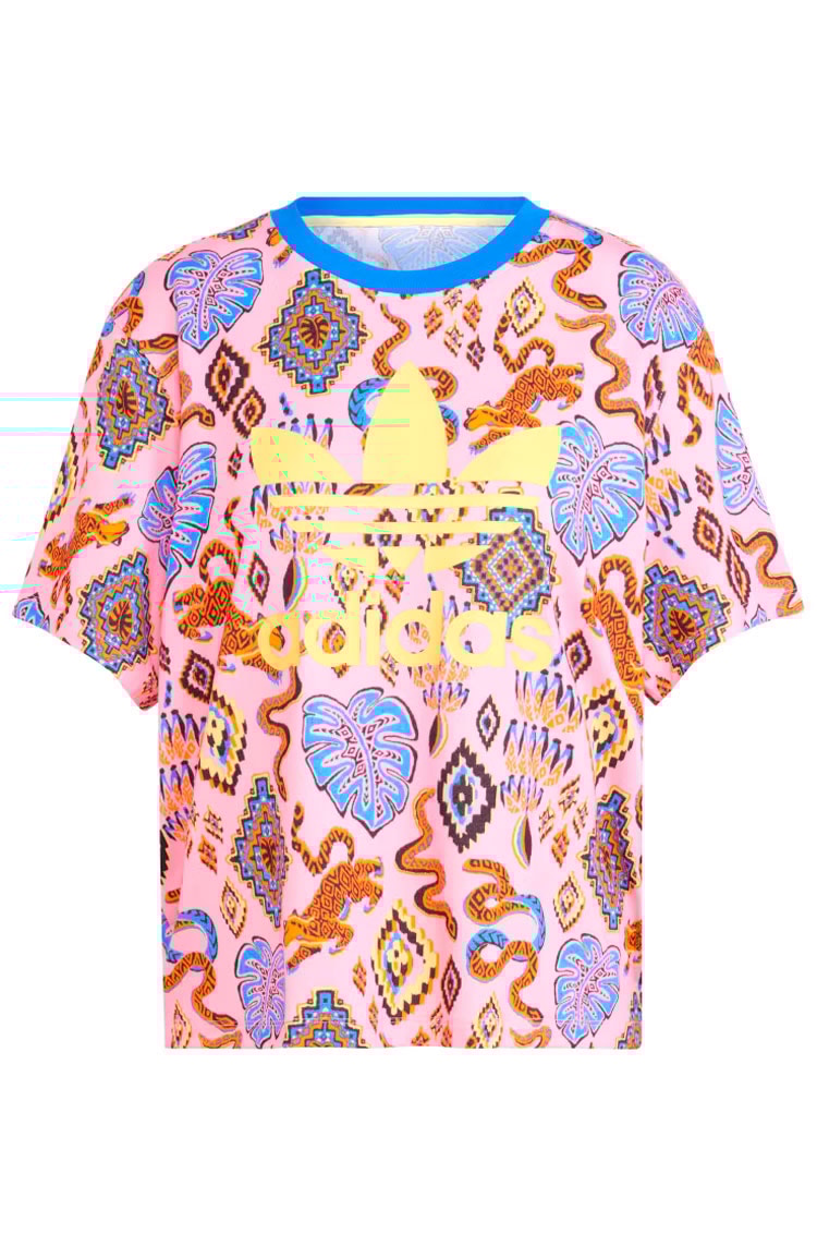 Camiseta Adidas x Farm Rio Rosa/Bege