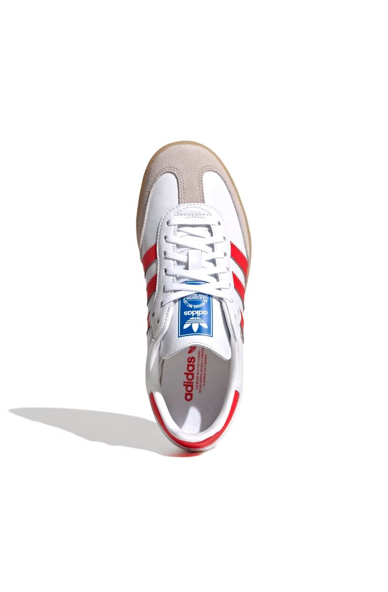 Tênis Adidas Samba OG J Branco/Vermelho JI4463
